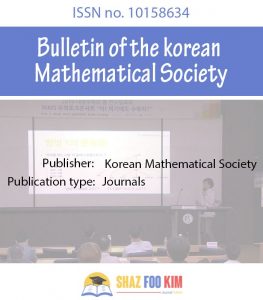 Bulletin of the Korean Mathematical Society – Shaz Foo Kim